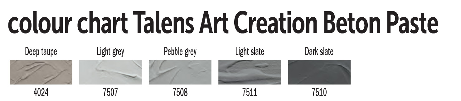 TAC Beton paste colour chart